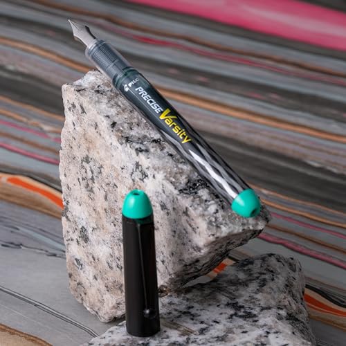 PILOT Pen 90029 Precise Varsity Pre-Filled Fountain Pens,Medium Point Stainless Steel Nib,Black/Blue/Red/Pink/Green/Purple/Turquoise,Pouch,7 Count (Pack of 2) - color: Black/Blue/Red/Pink/Green/Purple/Turquoise, size: 7 Count (Pack of 2)
