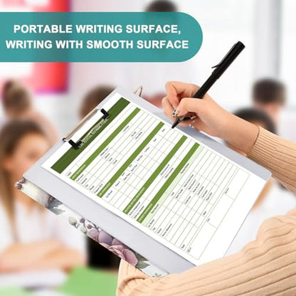 3 Ring Binder with Clipboard, D Rings Holds 200 Sheets, Heavy Duty Binders Folder for School Office, Waterproof PVC Cover with 3 Interior Clear Pockets, Hedgehog Winter Pattern