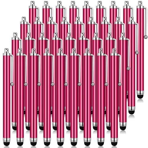 Outus 36 Pack Stylus Pen for Touchscreen, Soft Tip for Writing & Drawing, Classroom & Student Use, Teacher School Supplies, Learning, Office & Home(Rose Red) - color: Rose Red