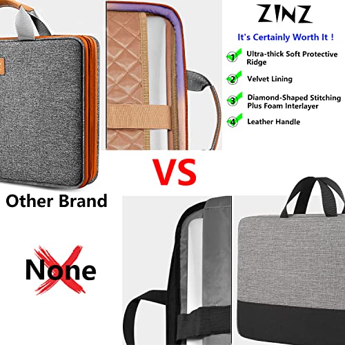 ZINZ Slim Expandable Laptop Case 15.6 Inch Sleeve Upgraded Protective Durable Recycled Carrying Case Compatible with MacBook 15" & 16" and Most 15" 15.6" 16" Notebook,D01G02 - color: D01g02, size: 15.6"