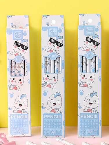 30pcs HB Art Drawing Pencils Blue Bulk Cute Fun Novelty Wooden Writing Pencils with Erasers Party Office (Blue) - color: Blue