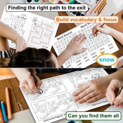 Elfew 20Pack Small Activity Books for Kids Age 4-8,8-12,Puzzles Books for Kids Party Favor Gift, Brain Game, Over 280 Different Games fit Classroom Activity, Boy and Girl Birthday Goodie Bag Stuffers - style: 20 Activity Book