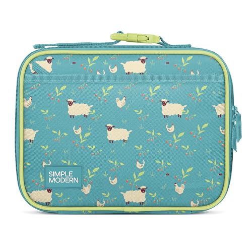 Simple Modern Kids Lunch Box & Insulated Lunch Bag for School | Sheep | Hadley Cute Lunch Box for Girls, Boys, Toddlers | Fits Bento Box, Lunch Containers | Small Lunch Bag | Sheeps & Strawberries - color: -Sheeps & Strawberries