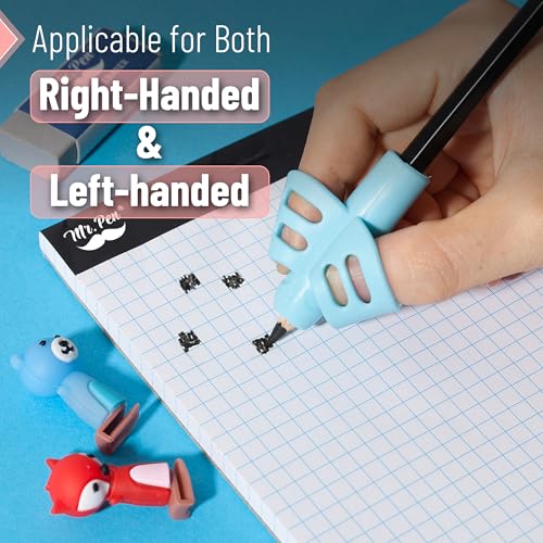 Mr. Pen- Pencil Grips for Kids Handwriting, 20 Pack | Writing Aid Tools for Beginners, Preschoolers & Toddlers, Training Pencil Holders for Righties, Lefties & Adults