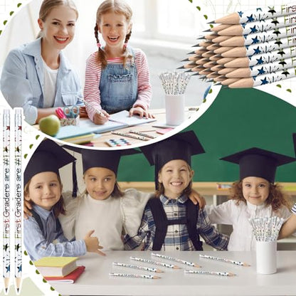 Tenceur 48 Pcs 1st Graders Pencils Bulk Motivational Pencils with Erasers Inspirational Pencil with Back to School Supplies for Kids Student Teacher Classroom Reward - style: 1st Graders