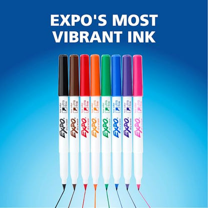 EXPO Dry Erase Markers, Low Odor Ink, Black, Ultra Fine Tip, 4 Count - size: 4 Count