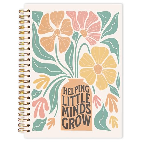 Teachers Gifts Spiral Notebooks, Boho Floral End of Year Teacher Gifts Journal for Writing, Teacher Appreciation Gift Notebook for Note Taking, Teachers Office Supplies, 5.5x8.3 Inch - color: Boho Floral Teachers