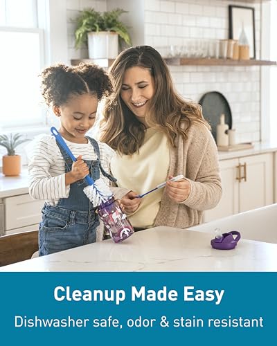 CamelBak Eddy+ Kids Water Bottle with Bite Valve Straw, Leak‑Resistant Easy‑Sip Design for Everyday Hydration, 14oz, Hip Dinos