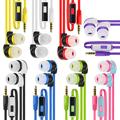 JustJamz 30x Multipack | Bulk Earbuds with Microphone, for Schools, Classroom, Libraries, Museums, etc., Wired in-Ear Earphones with Mic for Kids, Teenagers & Adults, Affordable Bulk Headphones