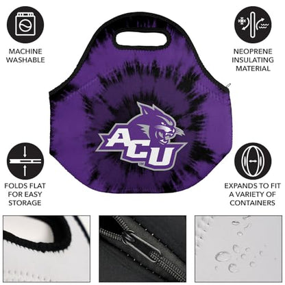 Campus Lab Abilene Christian University Tie-Dye Soft Neoprene Lunch Bag - color: Abilene Christian University Wildcats