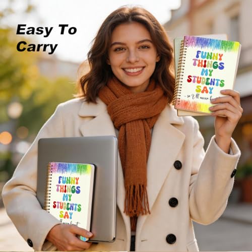 2 Pcs Funny Teachers Spiral Notebook, 160 Pages Colorful Journal Notebook | A5 Spiral Notepad, Hardcover Notebooks Journal for Writing Work Office, Funny Teacher Gifts School Office Supplies - color: Multicolour 0012