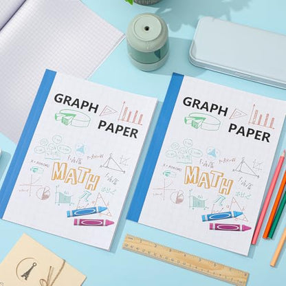 Ctosree 3 Pcs Primary Graph Paper for Kids 1/4 Inch Squares Elementary Math Graph Paper Composition Notebook 8.5 x 11 Inches Quad Ruled Grid Notebook for Kids K-2 School Supplies - size: 1/4 Inch