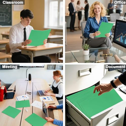 Folders with Pockets, LAYZZ 30 Pack Paper Pocket Folders, 2 Pocket File folders Fits Letter Size Paper, for School Office and Home (Green) - color: Green
