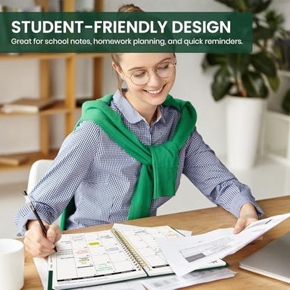 Planner 2026-2027, Weekly and Monthly Academic Year Planner Calendar, July 2026 - June 2027, Hardcover Large School Planning Agenda With Tabs, Perfect for School & Office Supplies, A4 (8.5" x 11"), Dark Green - color: L-Dark Green, size: A4(8.5"x11")