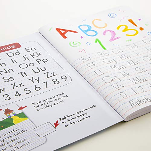 BAZIC PRODUCTS Primary Journal, Grades K-2, Draw & Write, 100 Ct | pre-K-2 primary journal; 100 sheets (200 pages); 4.5 in blank draw header over primary writing lines; Center-sewn - size: 1-Pack