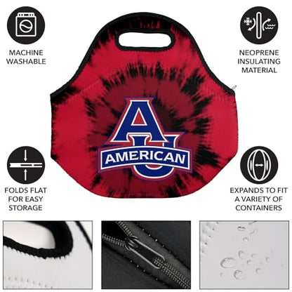 Campus Lab American University Tie-Dye Soft Neoprene Lunch Bag, Lightweight - color: American University AU Eagles
