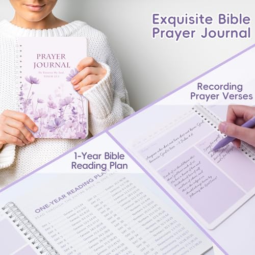 XKDOUS Bible Study Supplies Journaling Kit for Women, Bible Study Kit Journaling Supplies with Prayer Journal, Highlighters, Emergency Card, Pencil Case and More, Christian Gifts for Women, Purple - color: Bible Kit - Deluxe (Purple)