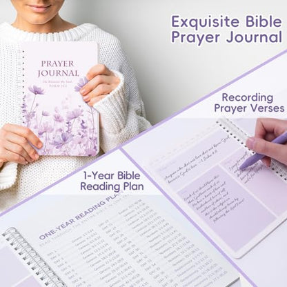 XKDOUS Bible Study Supplies Journaling Kit for Women, Bible Study Kit Journaling Supplies with Prayer Journal, Highlighters, Emergency Card, Pencil Case and More, Christian Gifts for Women, Purple - color: Bible Kit - Deluxe (Purple)