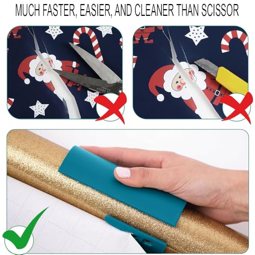 WrappingPaperCutter Cylinder Paper Cutter Paper Cutter for Packaging，Green - color: 1PCS-Green