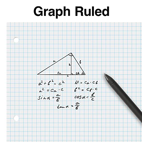STAPLES Graph Ruled Filler Paper, 8.5” x 11”, 100 Sheets