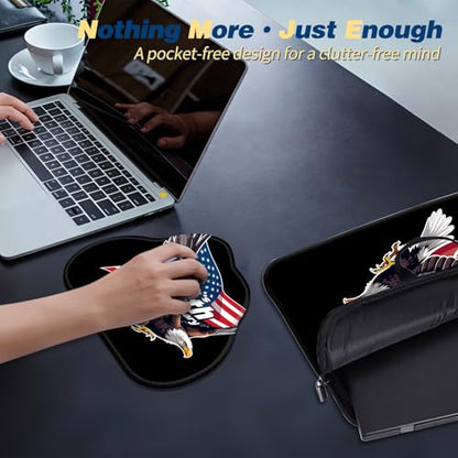 Laptop Bag 15.6 Inch,Resistant Shockproof Laptop Sleeve Case Protective Cover Carrying Case with Handle Compatible for HP Dell Lenovo Acer Asus Notebook Computer,America 250 Eagle Flag - color: America 250 Eagle Flag, size: 15-15.6 in