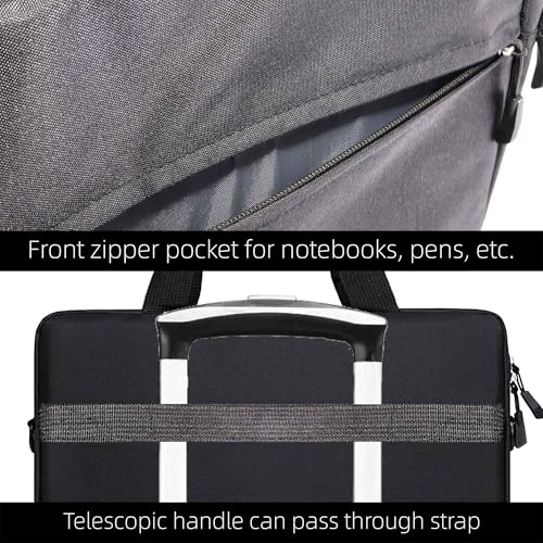Laptop Carrying Case for 13/14/15 Inch Laptops & Tablets - Double Compartment Shockproof Adjustable Strap Durable & Stylish Business Travel School Bag - Black - color: Black