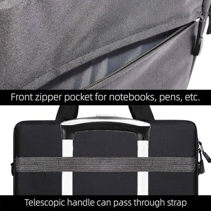 Laptop Carrying Case for 13/14/15 Inch Laptops & Tablets - Double Compartment Shockproof Adjustable Strap Durable & Stylish Business Travel School Bag - Black - color: Black