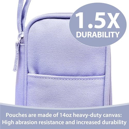 SPACEMATE Pencil Case Pouch Box Bag School Supplies Girls Boys Kids, Cute Preppy Stuff Large Big Capacity Aesthetic Pen Organizer, Back to College Stationary, Purple, Heavy Duty Canvas, 1800ml - color: Purple