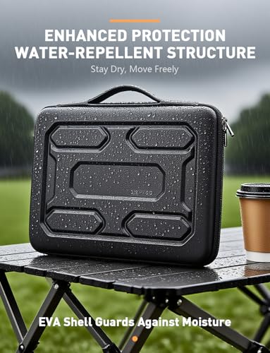 DOMISO 13.3 inch Laptop Sleeve with Handle Shockproof Computer Bag Waterproof EVA Protective Carrying Case for 13-13.3 inch Notebooks/13 MacBook Air/MacBook Pro Retina/Dell XPS 13/Samsung/HP, Black - color: Black, size: 13.3 inch