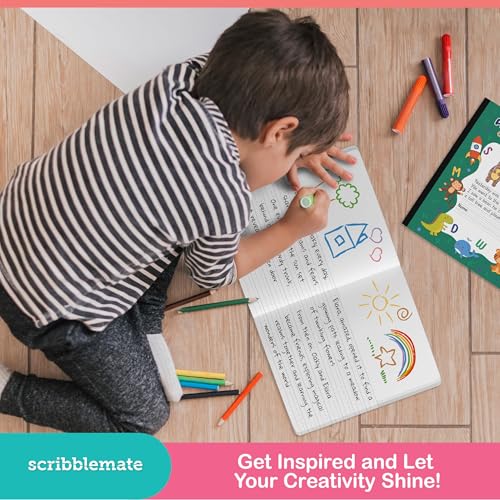 Primary Journal Grades K-2, primary composition notebook k-2, 4 Assorted Colors & Designs Primary Writing Journal, 100 Sheets/200 Pages 9.75" x 7 .5" Primary Composition Notebook with Picture Space