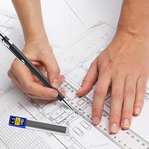 Coopay 720 Pieces Lead Refills 1.3 mm HB Break Resistant Mechanical Pencil Refills, 12 Pack Per Tube, 60 Tubes(1.3 mm) - style: 1.3 mm