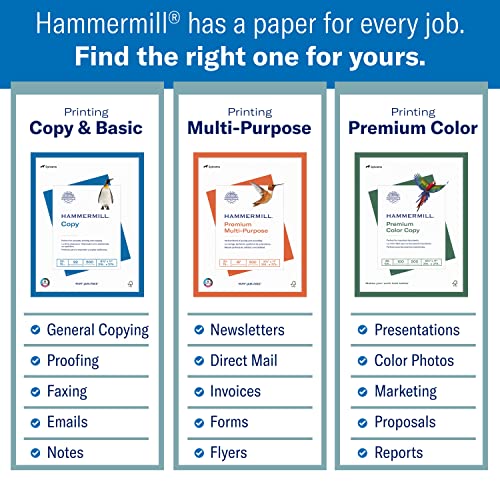 Hammermill Printer Paper, Great White 30% Recycled Paper, 3 Hole - 92 Bright, Made in the USA, 086702C - 10 Ream (5,000 Sheets) - size: 10 Ream | 5000 Sheets, style: 3 Hole (8.5x11)