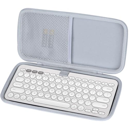 Lebakort Hard Case Compatible with Logitech Pebble Keys 2 K380s K380 Keyboard (Off White Case) - color: Off White Case
