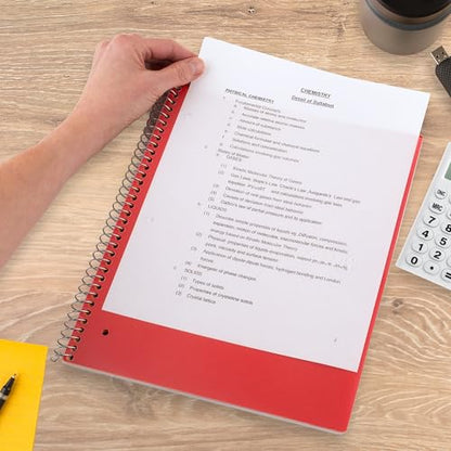 Five Star Spiral Notebook + Study App, 6 Pack, 1 Subject, College Ruled, 8-1/2" x 11", 100 Sheets, Fights Ink Bleed, Customizable Water Resistant Cover, Assorted Colors (820045-ECM)