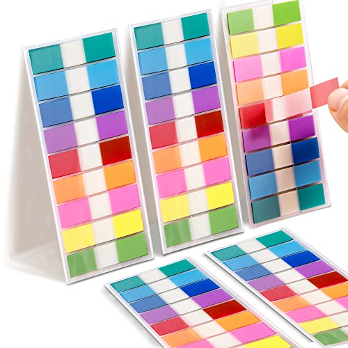 Golcellia Writable Sticky Tabs, 900 Pcs Transparent Sticky Page Marker Tabs for Document Organization, Teacher Supplies, Study Aids, Office Supplies, Colorful Tabs - color: Transparent, size: 900 pieces