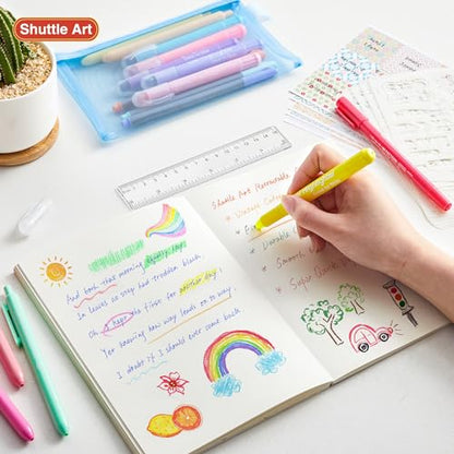 Shuttle Art Bible Highlighters and Pens No Bleed, 33 Pack Bible Journaling Kit, Bible Pens Gel Highlighters and Bible Tabs with a storage bag, Bible Markers No Bleed Through - size: 1 Count (Pack of 34)