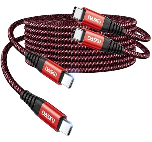 USB C to C Cable 3FT, 2 Pack USB C Cable Fast Charging 60W, USBC to USBC Cable Upgraded Extra Durable Braided USB C Cord Compatible with iPhone 17 16 15 Pro Max,Samsung Galaxy S10, LG and More-Red - color: Red, size: 3FT, style: USB C to USB C