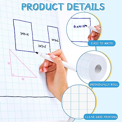 Jetec 1 Roll Large Grid Graph Paper Roll 1" Grid 16.5 Inch x 197ft Sewing Pattern Paper for Drafting Quilting Drawing Sketching Classroom Teaching Supplies Gifts - color: 1'' Grid, size: 16.5 Inch X 197ft