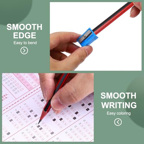 M&G Wooden Hexagonal Pencils, 2 Set 2B Pencils Graphite Round Pencils with Eraser for Classroom Teacher Office Supplies, Red Black