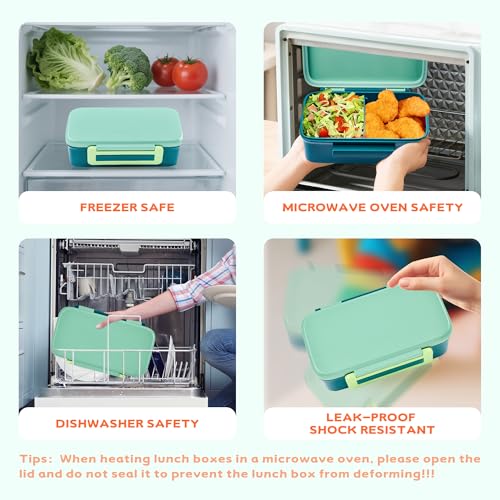 JXXM Lunch Box for Kids With 8oz Soup Thermo, Leak-proof Lunch Container with 2 Compartments, Thermo Food Jar Food Containers for Back to School Girls Boys (Green) - color: Green