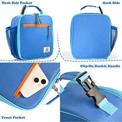 CaCTOUR Lunch Box Kids,Premium Insulated Lunchbox for Girls Boys,Soft Mini Cooler Bag Back to School Thermal Reusable Lunch Bag for Work School Picnic (Blue) - color: A-Blue