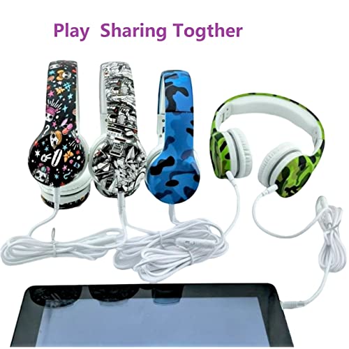 Girls Headphones for Kids,Toddler Kid Headphones with mic & Audio Sharing Port+ Volume Limited,Boys Girls Baby Children Toddlers School use（(Girls Headphones) - color: multi colour