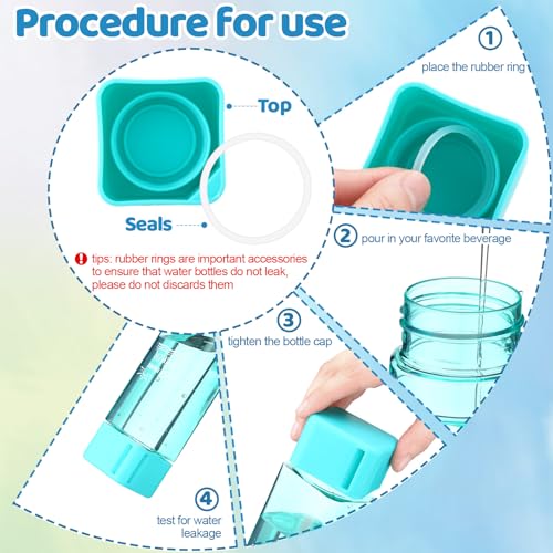Rtteri 24 Sets Water Bottles Bulk Back to School 17 oz Summer Party Favors for Kids Plastic Reusable Water Bottles Classroom Prizes Student Gifts from Teachers for Pool Beach Kindergarten Party Supply