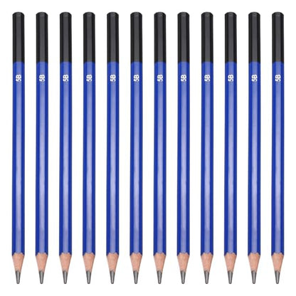 PATIKIL 5B Drawing Pencils for Sketching, 12PCS Sketch Pencils for Drawing Art Pencils Graphite Wood Pre-sharpened for Drawing Sketching Artists, 5B Pencils - size: 1 Count (Pack of 1), style: 5B