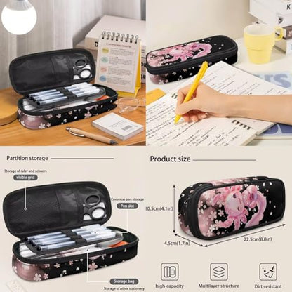 Kids Cute Axolotl 4 in 1 Backpack Set, Cherry Blossom Print Elementary School Bookbag with Lunch Box Pencil Case Water Bottle Holder for Girls - color: Cute Axolotl