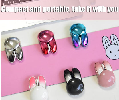 Wireless Mouse, Cute Bunny Bluetooth Dual-modes, Pink, Unisex - color: Pink