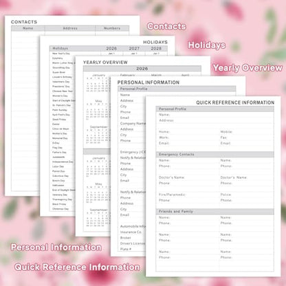 Planner 2026-2027, Weekly and Monthly Academic Planner, Jul 2026 - Jul 2027, 8.5"x11" Large Hardcover Daily Planner Calendar with Tabs for Women, Year Planning Agenda for Teacher and Student (Pink) - color: Pink