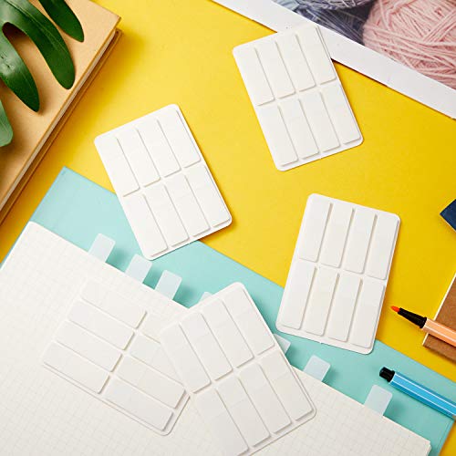 Outus 1280 Pcs Sticky Index Tabs, Writable Removable Book Tabs, Annotation Page Markers, 1.6 x 0.5 Inch Labels for Notebooks, Binders, Books and File Folders