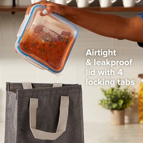 Snapware Plastic Total Solution 2-Pack (5.5-Cup) Food Storage Containers Set, Leakproof & Airtight Plastic Locking Lids Square Containers, Non-Toxic BPA-Free Lids, Microwave Dishwasher Freezer Safe - size: 2 Pack, style: 5.5 Cup