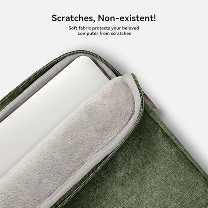 Voova Laptop Bag 15.6 Inch, Waterproof Computer Sleeve Carrying Case with Shoulder Straps & Handle Compatible with Macbook Air 15 M2/M3/M4, MacBook Pro 15/16, 15-16 Inch Hp Dell Lenovo, Army Green - color: Army Green, size: 14-15.6In & 2019 New Macbook Pr